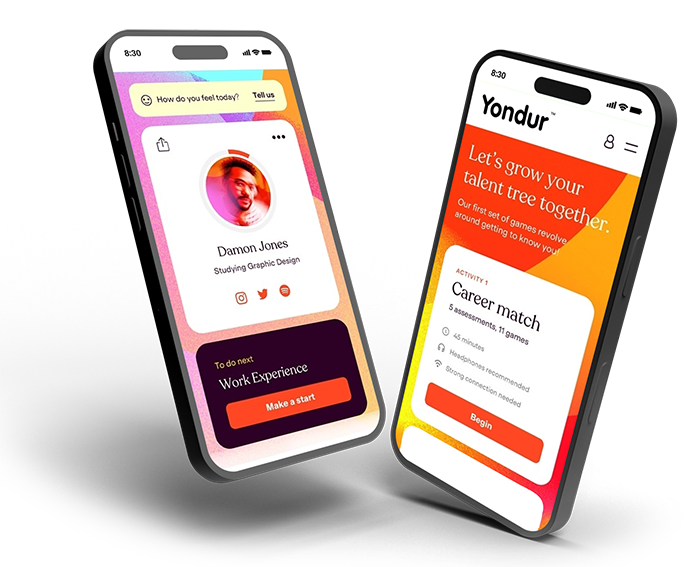 Mobile app interface